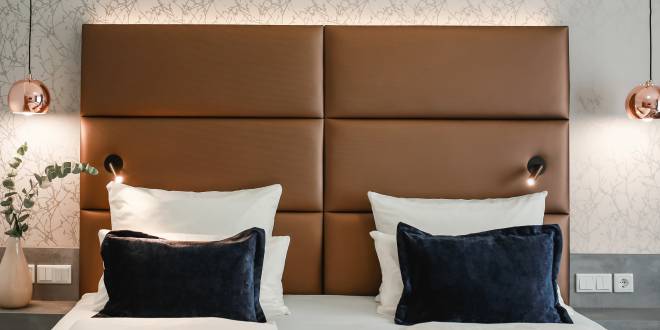 Detailansicht Doppelbett im Hotel am Vitalpark