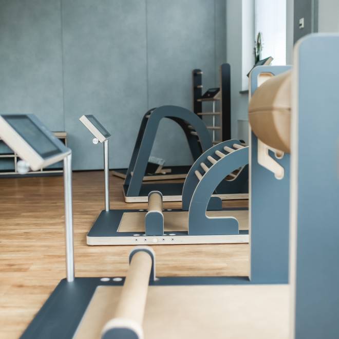 Pilates Trainingsgeräte im Gym des Hotel am Vitalpark