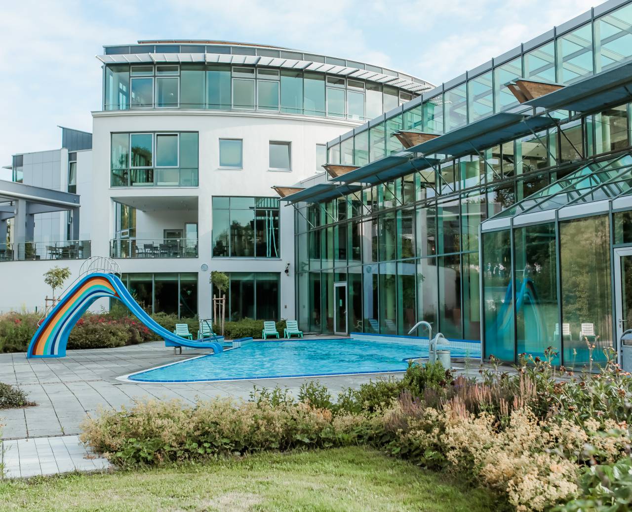 Außenpool der Badewelt im Vitalpark